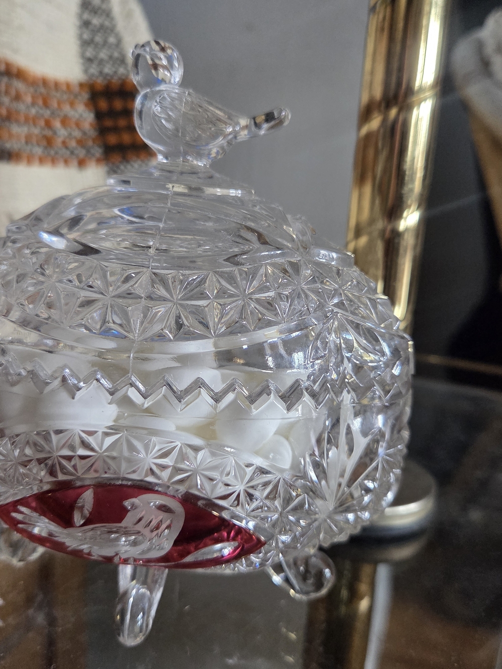 Hofbauer Byrdes Vintage Lead Crystal Candy Dish
